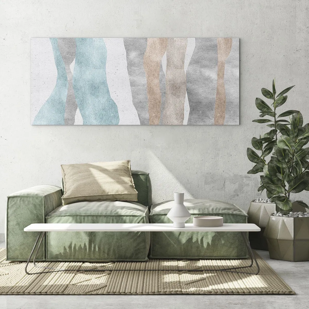 Glasbild - Bild auf glas - Studie über Nähe - 100x40 cm