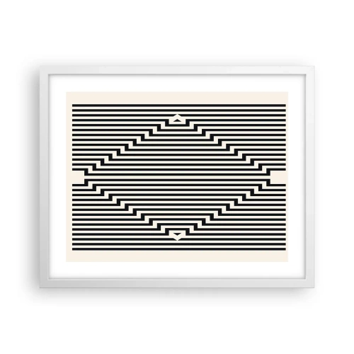 Poster in einem weißen Rahmen - Geometrische Illusion - 50x40 cm