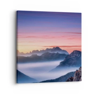 Bild auf Leinwand - Leinwandbild - Über die Täler - 30x30 cm