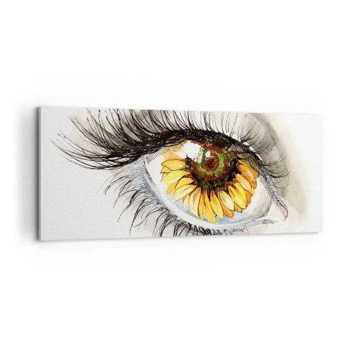 Bild auf Leinwand - Leinwandbild - Ein Look so heiß wie der Sommer - 100x40 cm
