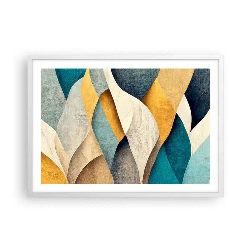 Poster in einem weißen Rahmen - Rhythmus und Welle - 70x50 cm