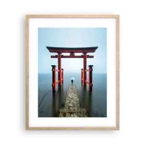 Poster in einem Rahmen aus heller Eiche - Japanische Träumerei - 40x50 cm