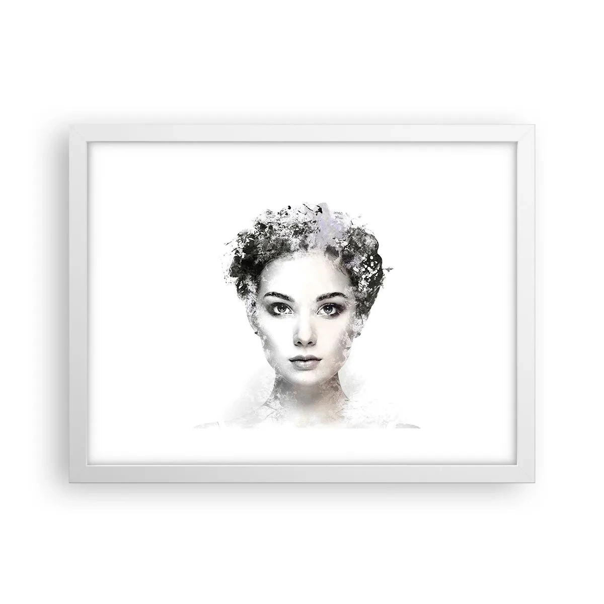 Poster in einem weißen Rahmen - Ein äußerst stilvolles Portrait - 40x30 cm