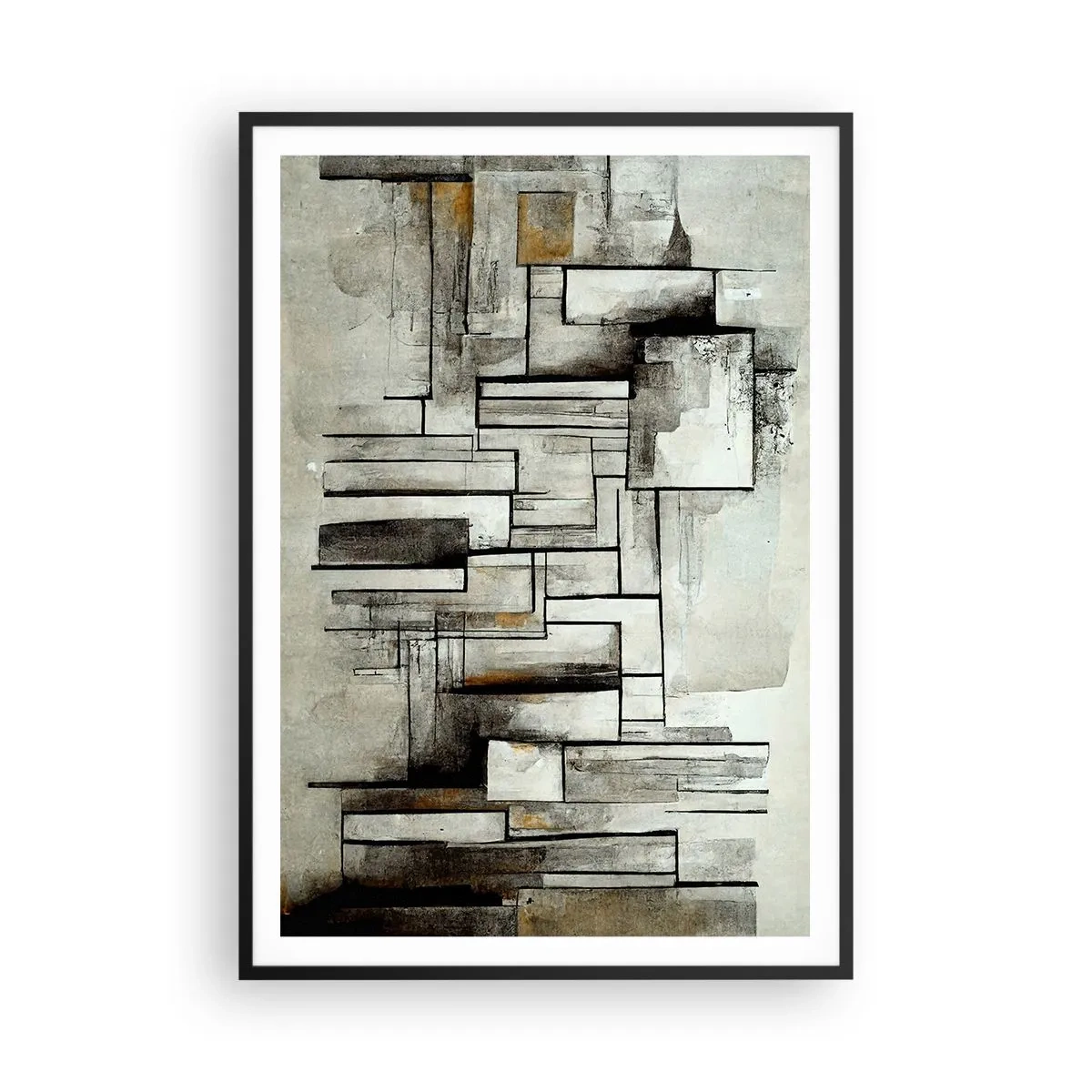 Poster in einem schwarzem Rahmen - Kraft der Einfachheit - 70x100 cm