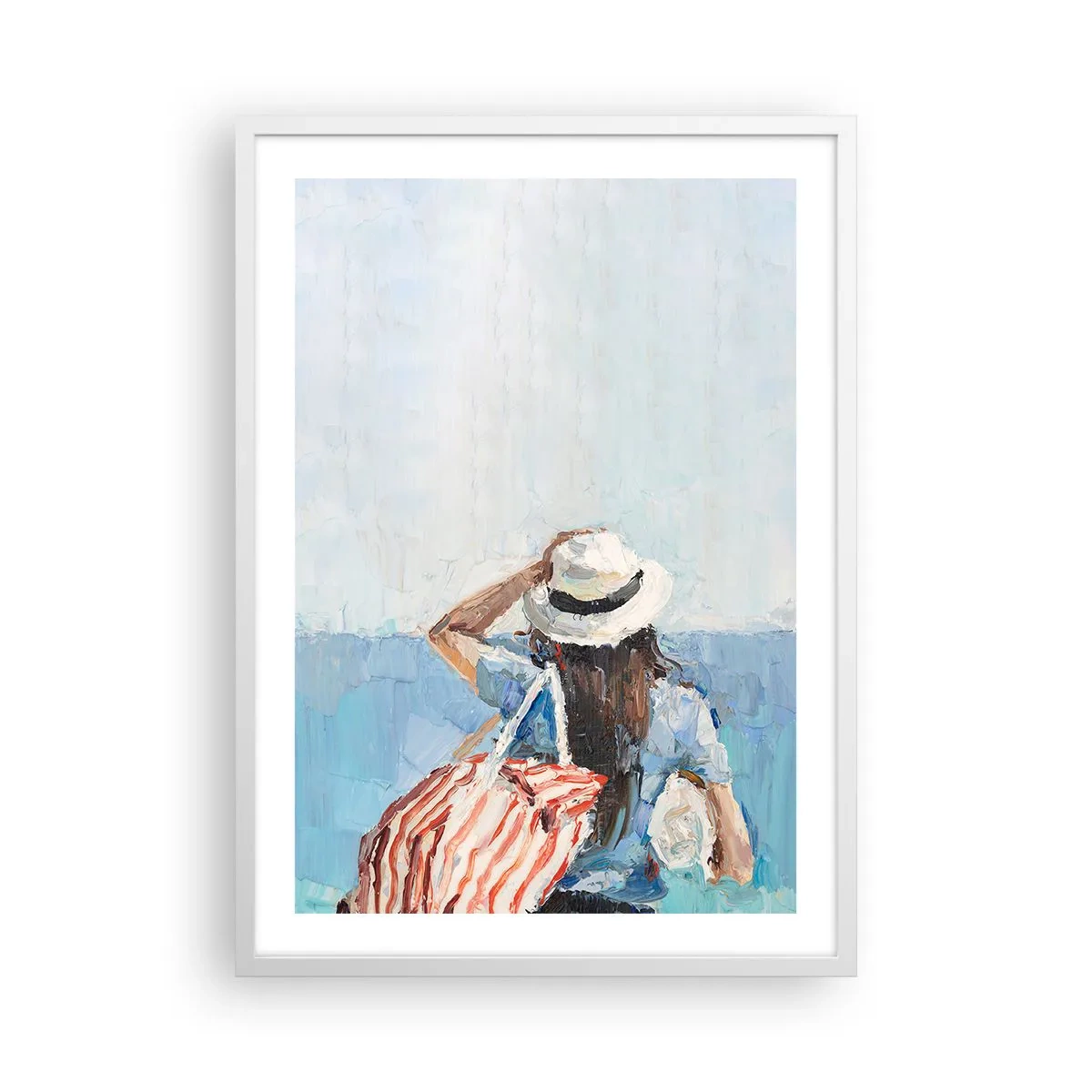 Poster in einem weißen Rahmen - Willkommen in den Sommerferien - 50x70 cm
