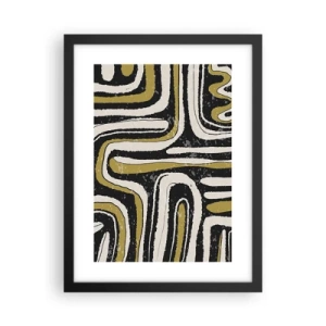 Poster in einem schwarzem Rahmen - Komposition: Straßen und Gassen - 30x40 cm