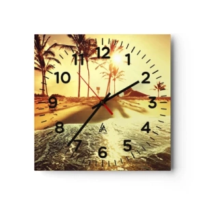 Wanduhr - Glasuhr - Kalifornien am Nachmittag - 40x40 cm