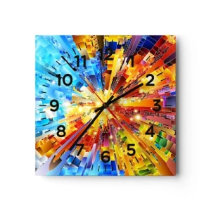 Wanduhr - Glasuhr - In Medienauflösung - 40x40 cm