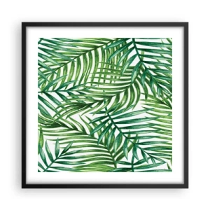 Poster in einem schwarzem Rahmen - Unter dem grünen Baldachin - 50x50 cm