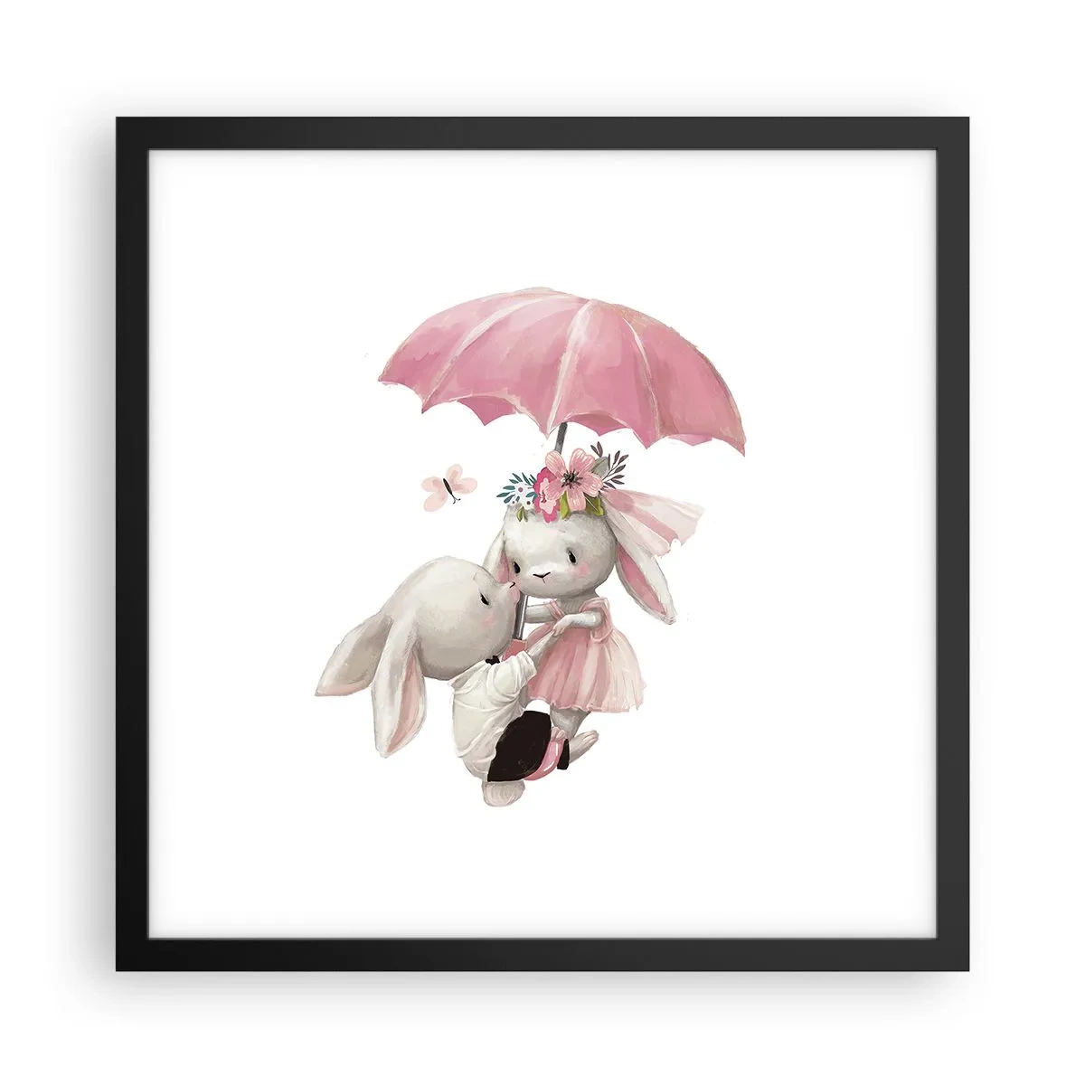 Poster in einem schwarzem Rahmen - Das ist eben Liebe - 40x40 cm