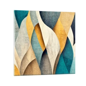 Glasbild - Bild auf glas - Rhythmus und Welle - 30x30 cm