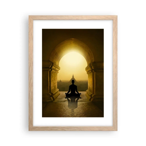 Poster in einem Rahmen aus heller Eiche - Vollkommene Harmonie - 30x40 cm