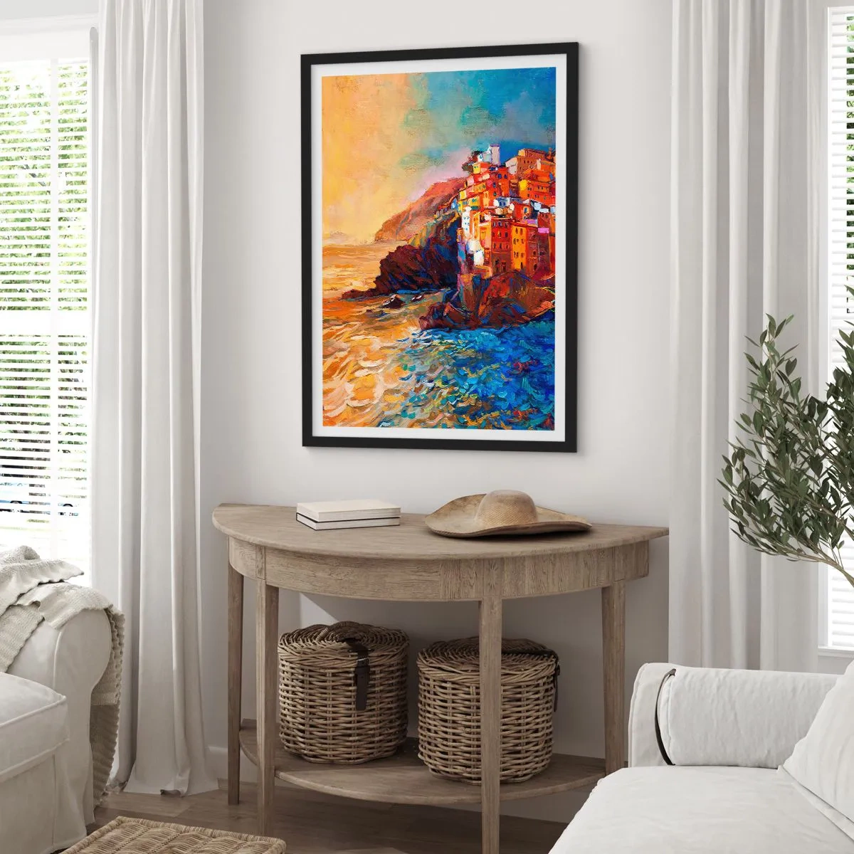 Poster in einem schwarzem Rahmen - Italienische Atmosphäre - 40x50 cm