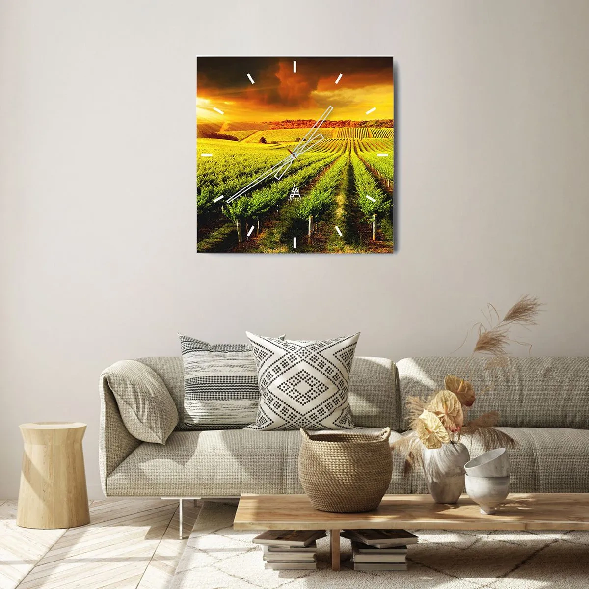 Wanduhr - Glasuhr - Unter der australischen Sonne - 30x30 cm