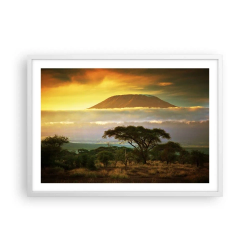 Poster in einem weißen Rahmen - Ein Reisetraum - 70x50 cm