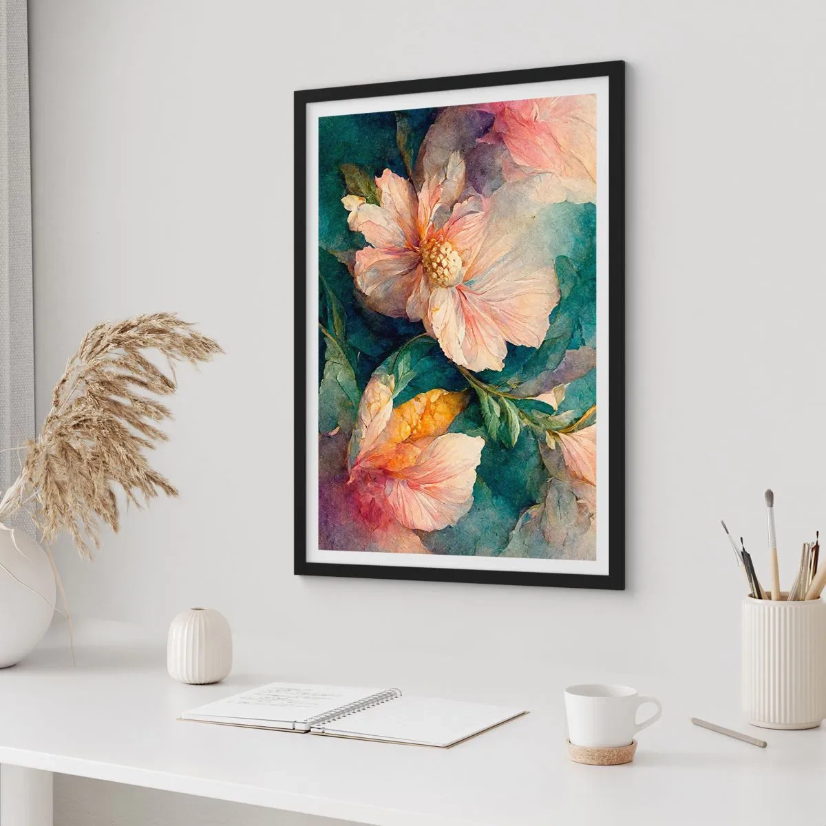 Poster in einem schwarzem Rahmen - Pure Subtilität - 70x100 cm