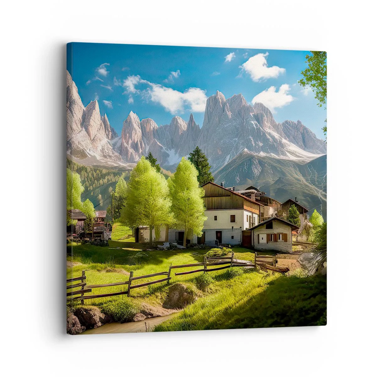 Bild auf Leinwand - Leinwandbild - Alpenidylle - 30x30 cm