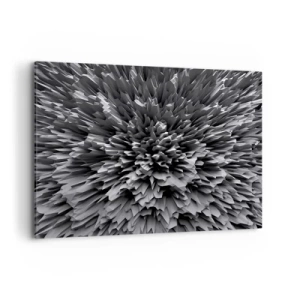 Bild auf Leinwand - Leinwandbild - Abstrakte Struktur in Grautönen - 120x80cm - Härter kann es nicht werden - Moderne Wanddekoration für Wohnzimmer und Schlafzimmer ARTTOR