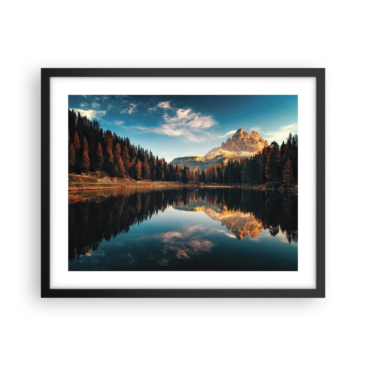 Poster in einem schwarzem Rahmen - Doppelte Landschaft - 50x40 cm