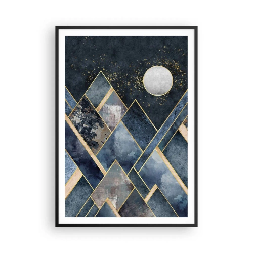Poster in einem schwarzem Rahmen - Geometrische Landschaft - 70x100 cm