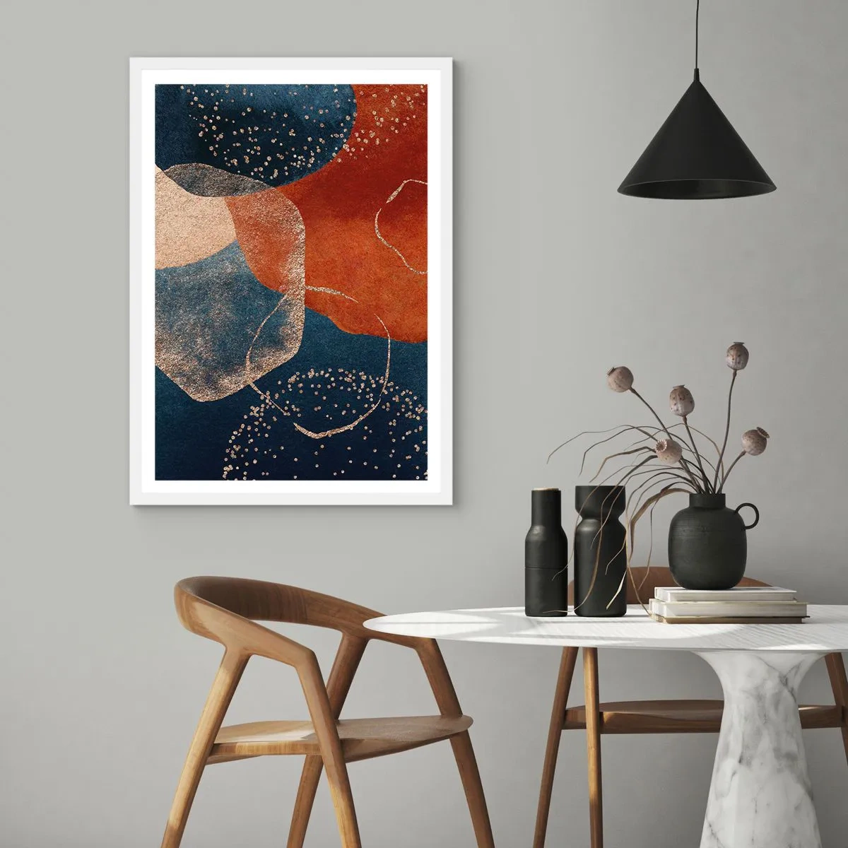 Poster in einem weißen Rahmen - Die Leichtigkeit des Seins - 30x40 cm