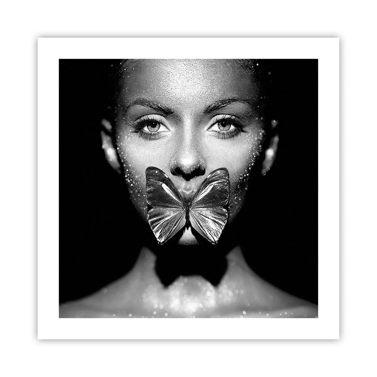 Poster - Schmetterlingskuss - 50x50 cm