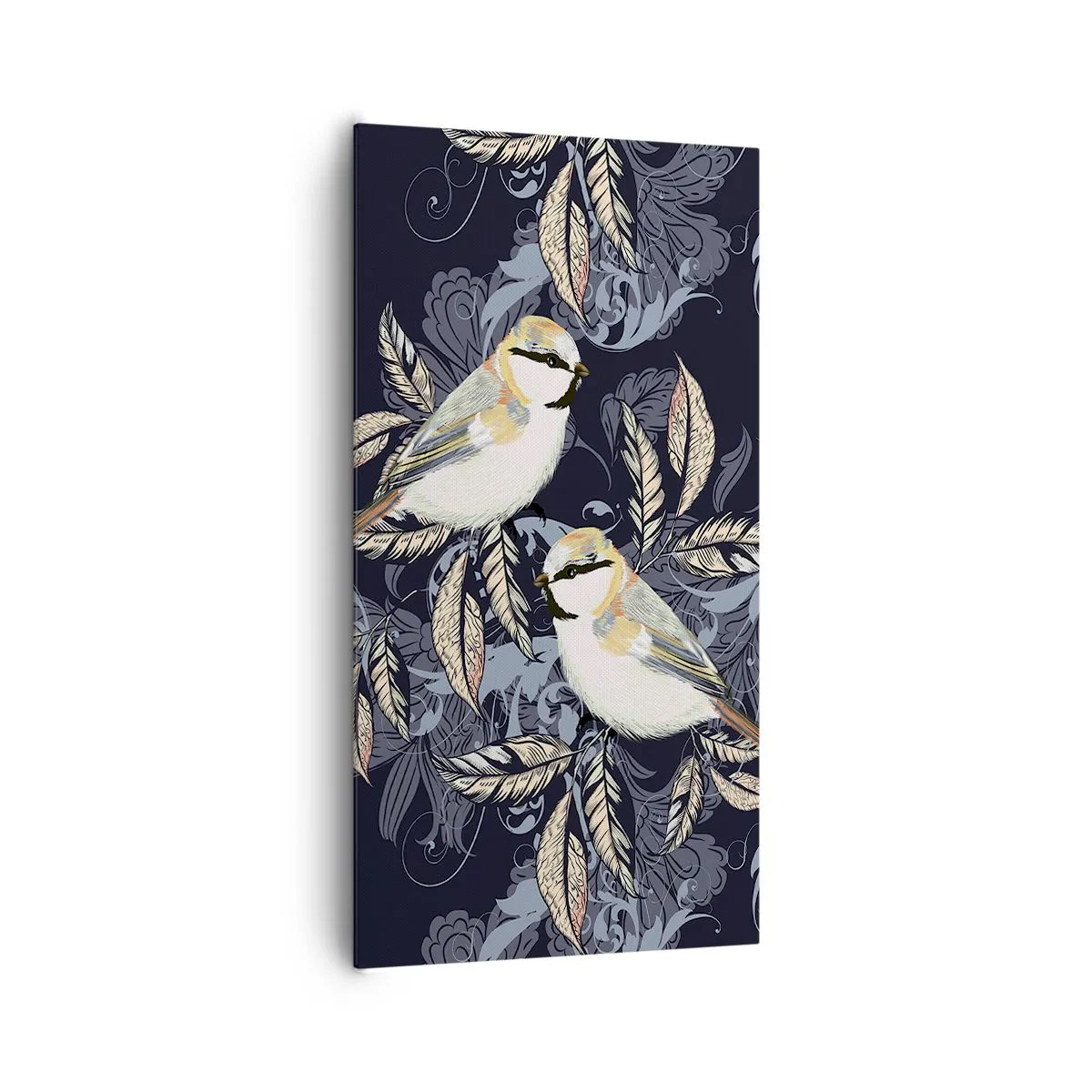 Bild auf Leinwand - Leinwandbild - Gelb-blauer Triller - 65x120 cm