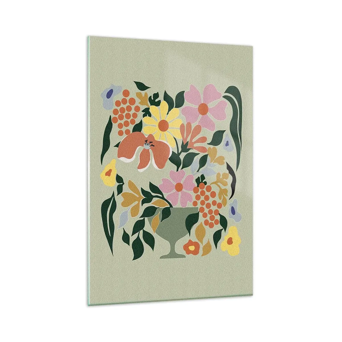 Glasbild - Bild auf glas - Strauß voller Leben - 80x120 cm