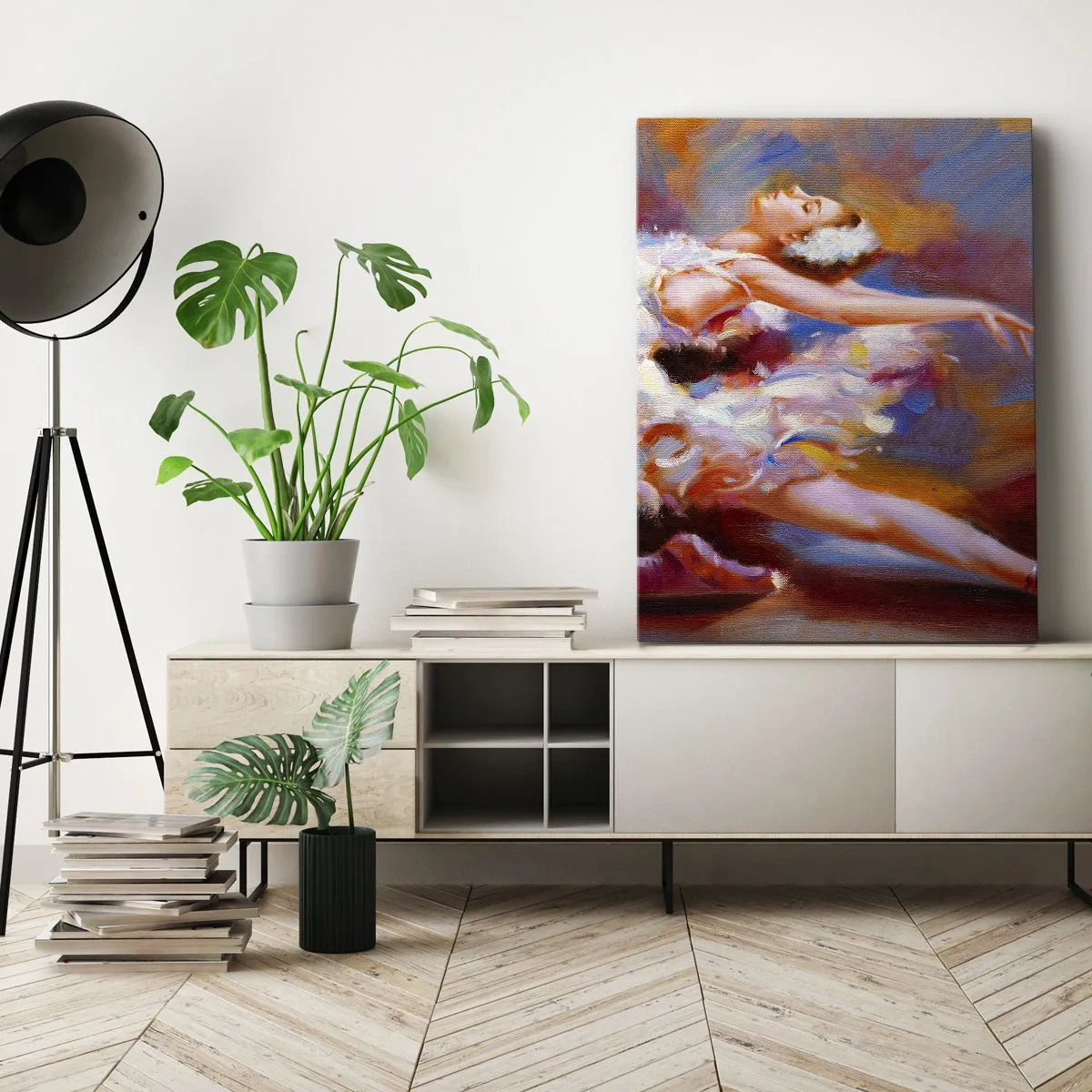 Bild auf Leinwand - Leinwandbild - Schwan Gnade - 65x120 cm