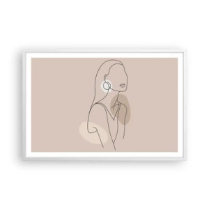 Poster in einem weißen Rahmen - Mädchenhafte Ikone - 91x61 cm