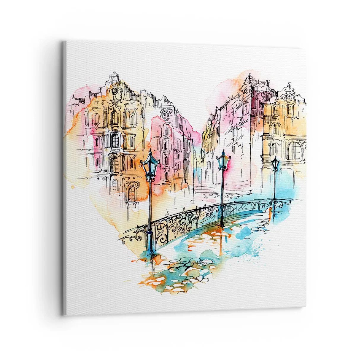 Bild auf Leinwand - Leinwandbild - Das Herz der Stadt - 50x50 cm