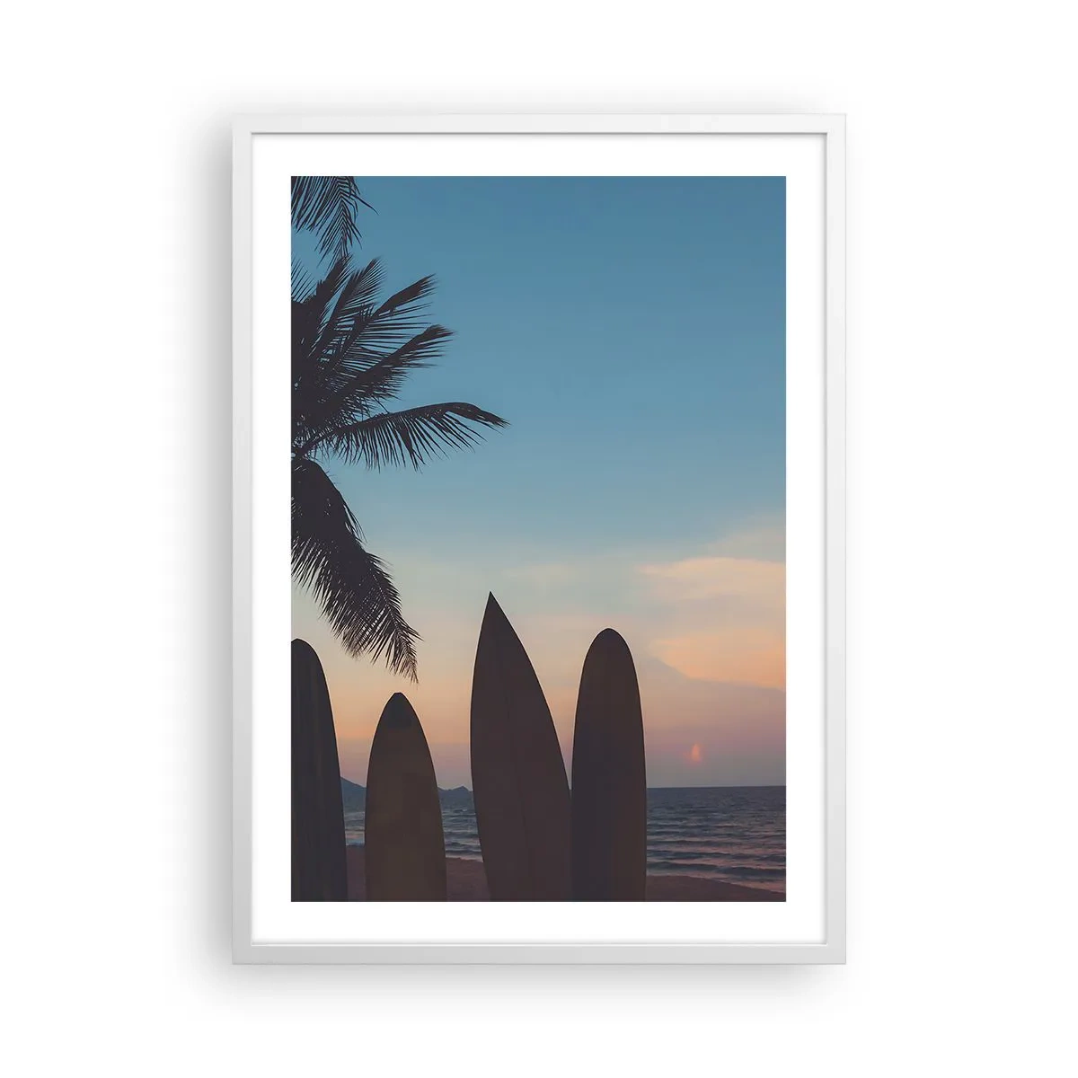 Poster in einem weißen Rahmen - Morgen wird es auch lustig - 50x70 cm