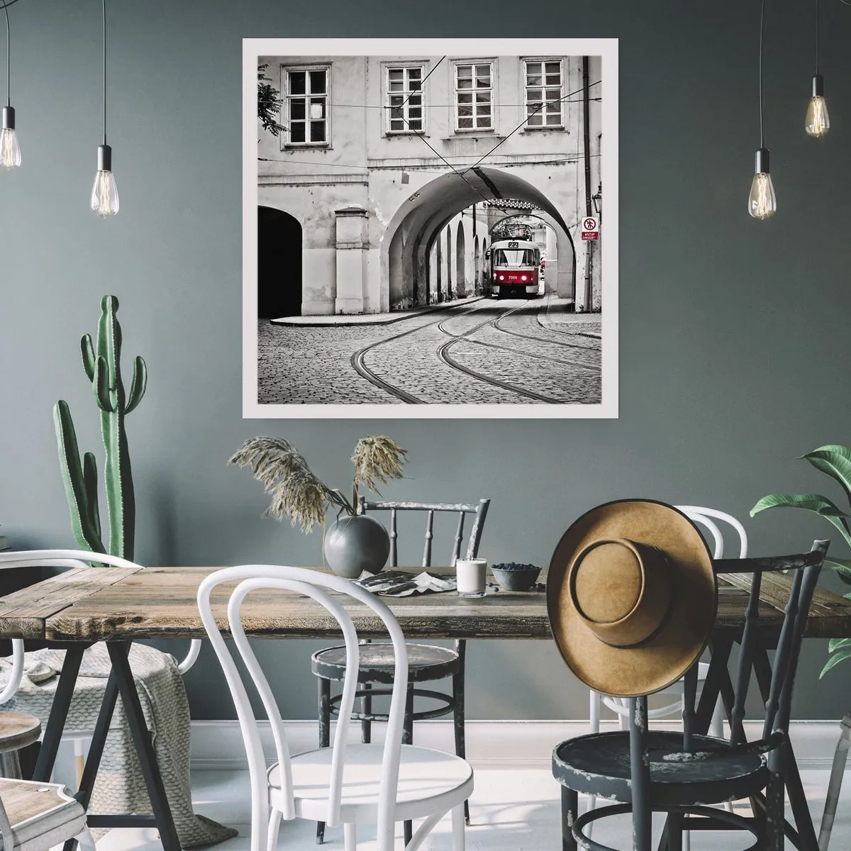 Poster - Durch das Stadtlabyrinth - 50x50 cm