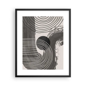 Poster in einem schwarzem Rahmen - Oval gewinnt - 40x50 cm