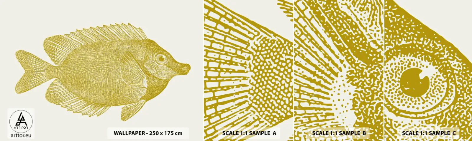 Fototapeten Muster Selbstklebend Deluxe Sticker - Fisch und das war’s - Fisch, Strand, Tier - 100x30 cm