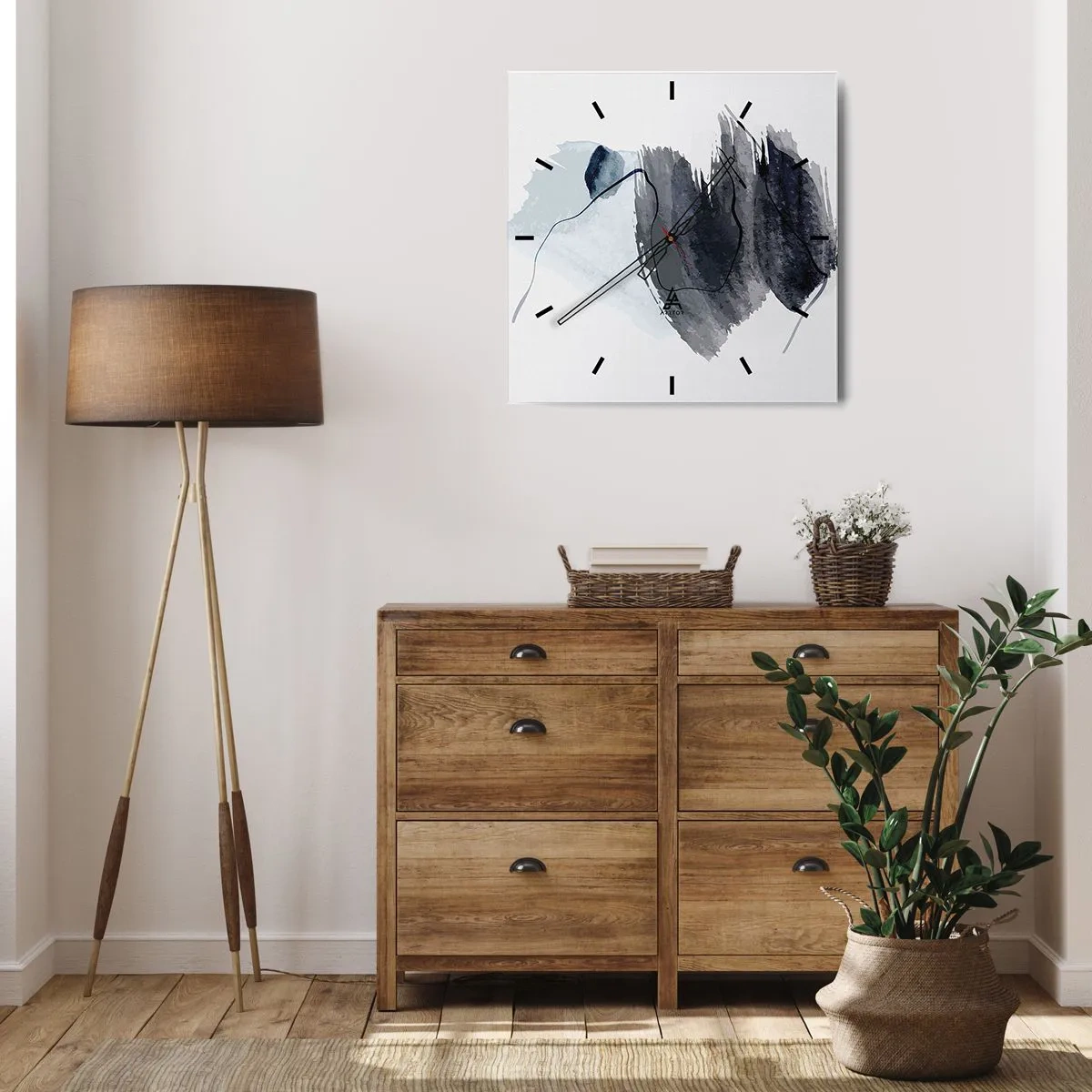 Wanduhr - Glasuhr - Intensität und Bewegung - 30x30 cm