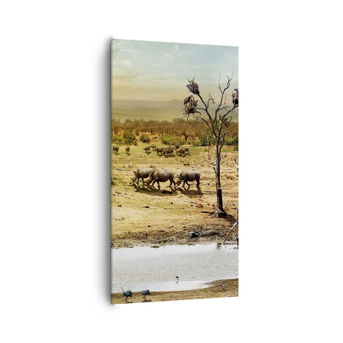 Bild auf Leinwand - Leinwandbild - Ein Fluss floss aus Eden ... - 65x120 cm