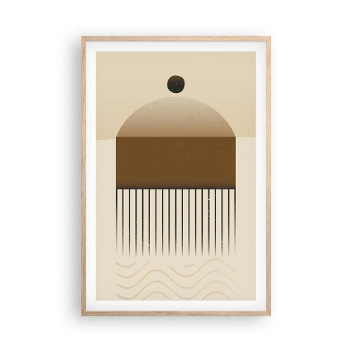 Poster in einem Rahmen aus heller Eiche - Verschiedene Staaten - 61x91 cm