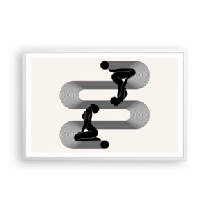 Poster in einem weißen Rahmen - Sinnliche Symmetrie - 91x61 cm
