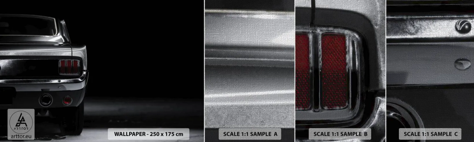 Fototapeten Muster Premium Canvas - Charme des Klassikers - Auto, Retro, Auto - 100x30 cm