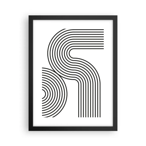 Poster in einem schwarzem Rahmen - An der Kurve - 30x40 cm
