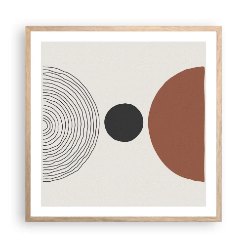 Poster in einem Rahmen aus heller Eiche - Das Zentrum der Aufmerksamkeit - 60x60 cm