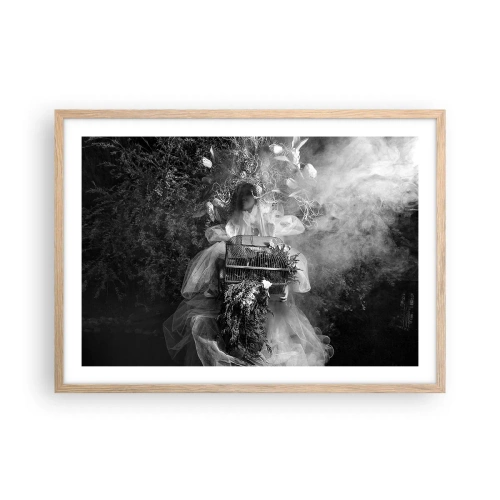 Poster in einem Rahmen aus heller Eiche - Mutter selbst - Natur - 70x50 cm