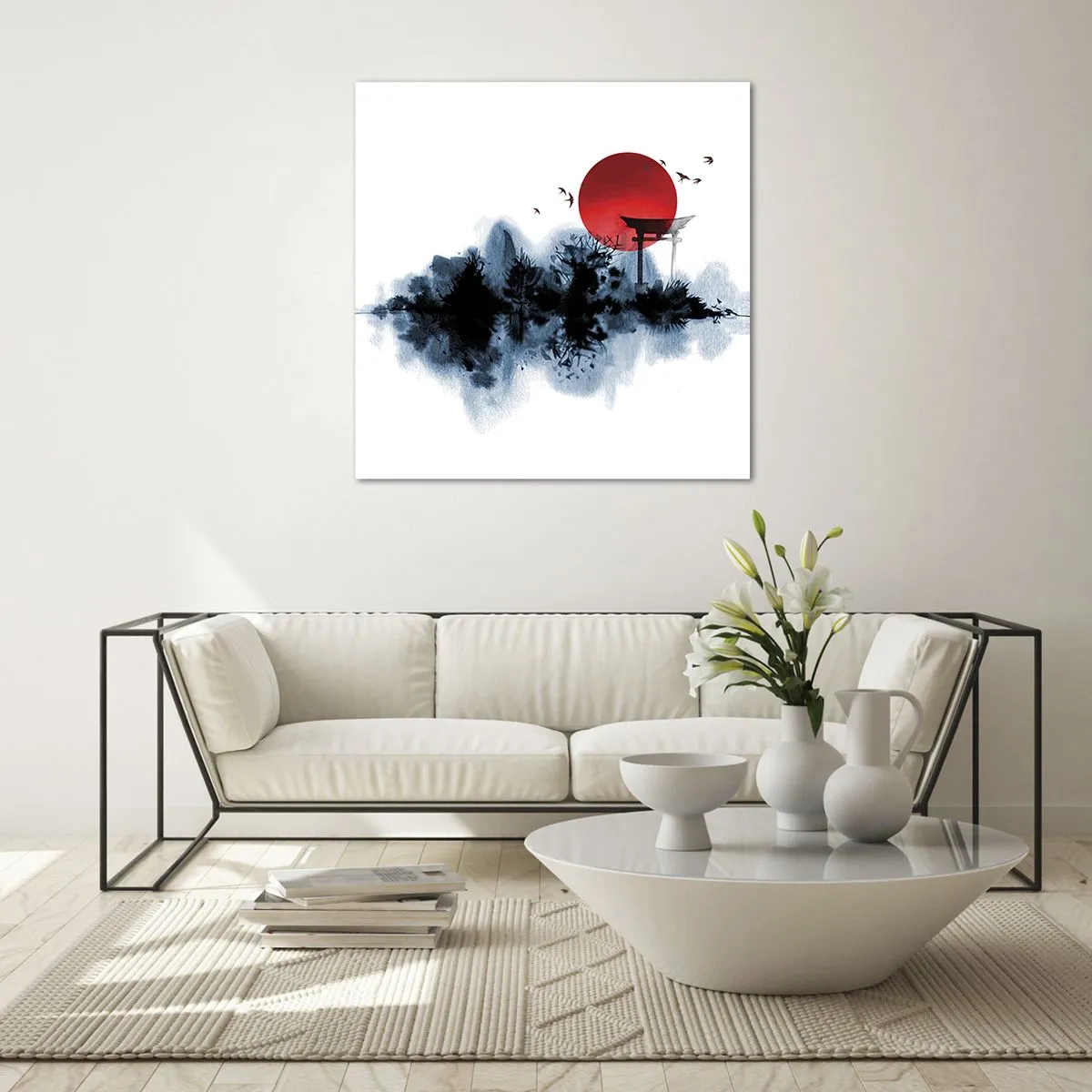 Glasbild - Bild auf glas - Japanische Sicht - 30x30 cm