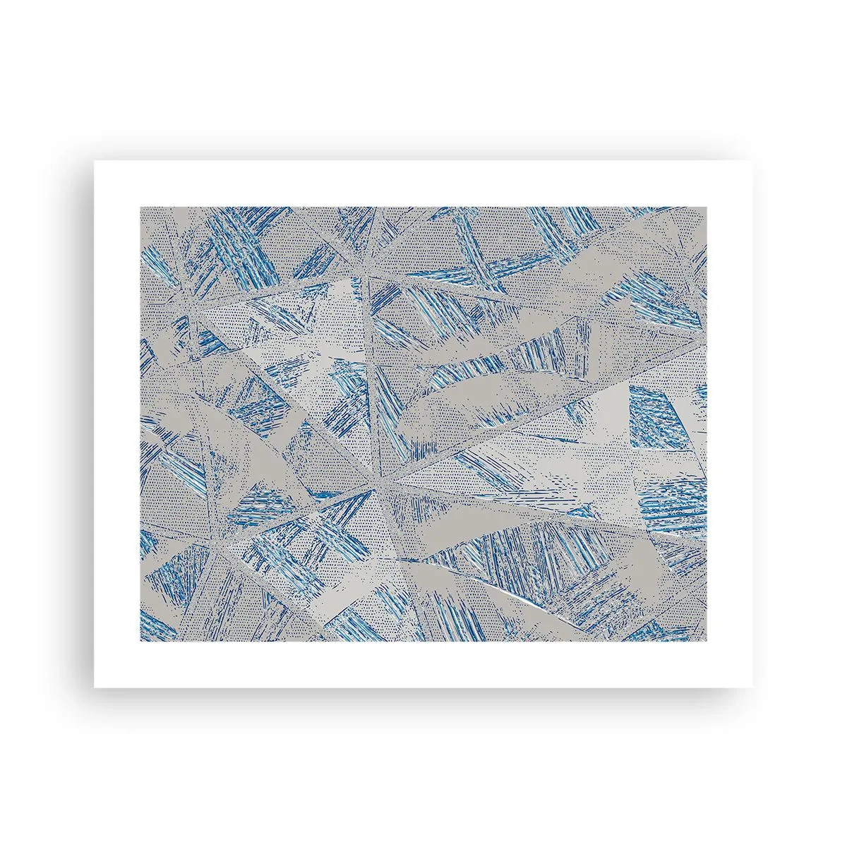 Poster - In einem blaugrauen Labyrinth - 50x40 cm