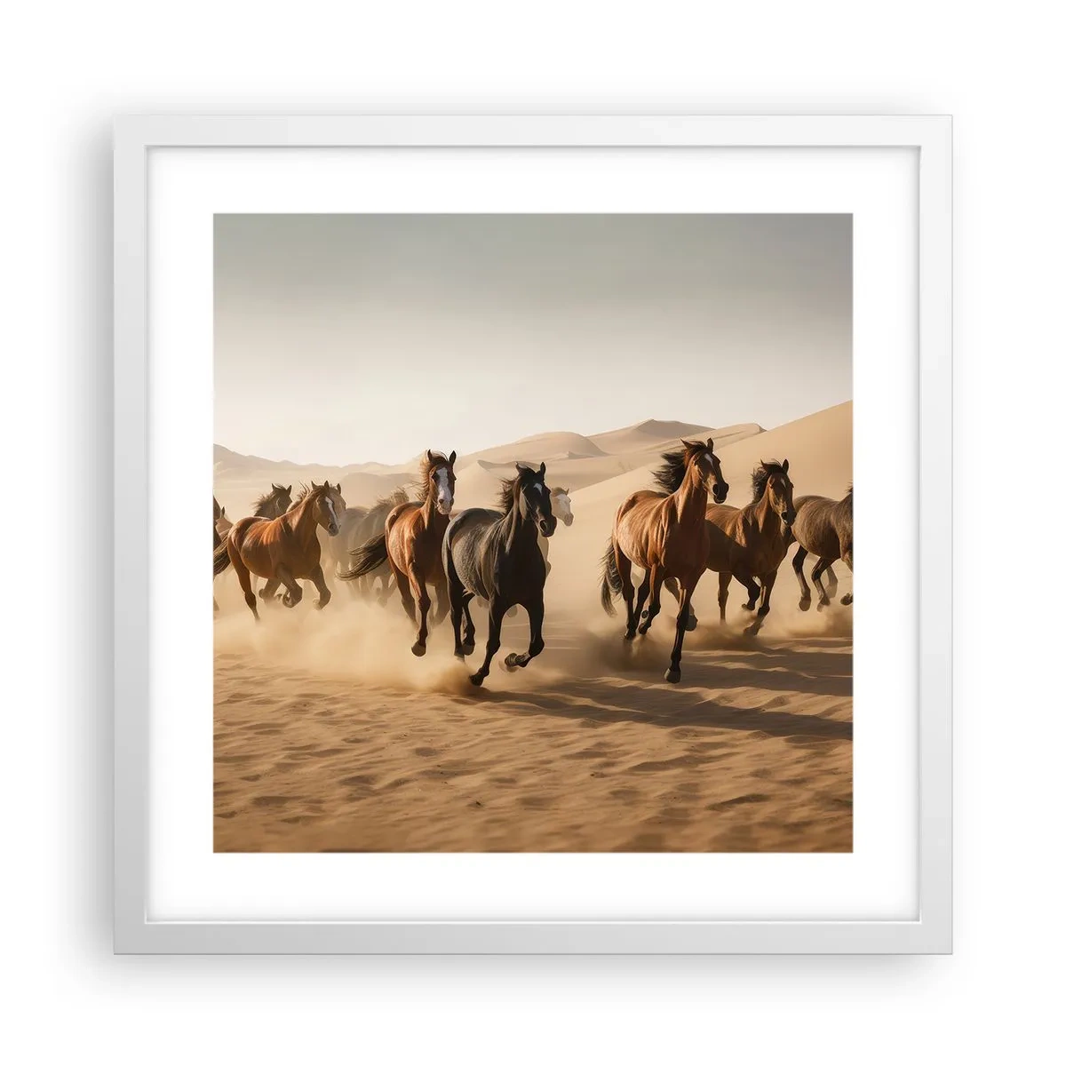 Poster in einem weißen Rahmen - Frei wie der Wind - 40x40 cm
