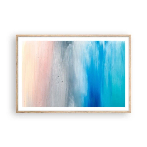 Poster in einem Rahmen aus heller Eiche - Elemente: Luft - 91x61 cm