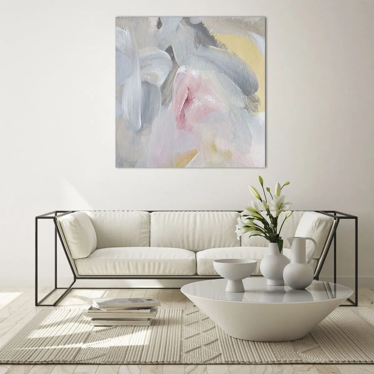 Glasbild - Bild auf glas - In einer Pastellwelt - 60x60 cm