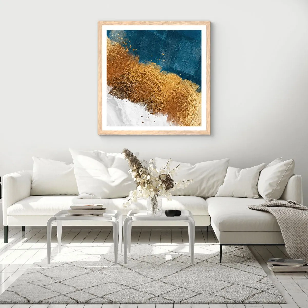 Poster in einem Rahmen aus heller Eiche - Farben des Sommers - 50x50 cm