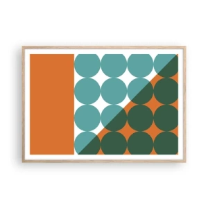 Poster in einem Rahmen aus heller Eiche - Nach oben und schräg - 100x70 cm